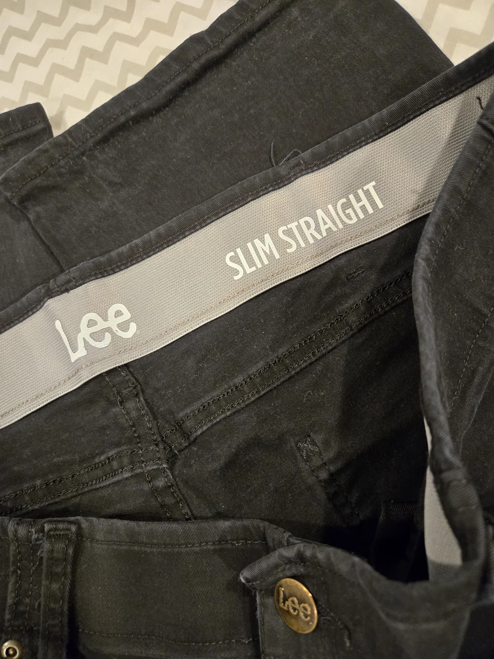 *Lee* Slim Straight Black Jeans